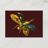 ANTIEKE LIBELLE SIERADEN ,Rood Visitekaartje (Achterkant)