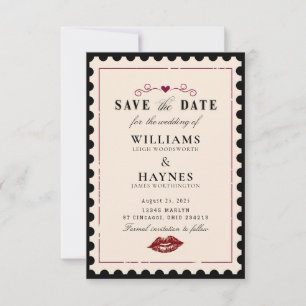 Antieke Liefde Save the Date Kaart