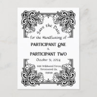 Antieke lijst handfasting vlakke save the date kaa