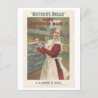 Antieke Lithografische Reclame voor Brood Briefkaart