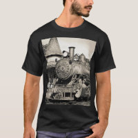 Antieke Locomotief Trein Verjaardag Zwart Reizen