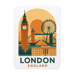 Antieke Londen Engeland Reis Magneet Retro Stad