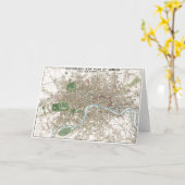 Antieke Londense stadsplattegrond Kaart (Gele Bloem)