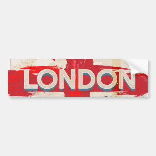 Antieke Londense Unieposter Bumpersticker