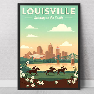 Antieke Louisville Kentucky Poster