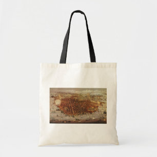 Antieke luchtkaart, San Francisco City, Californië Tote Bag