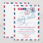 Antieke luchtpost Militaire verhuis aankondiging (Voorkant / Achterkant)