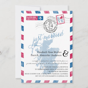 Antieke Luchtpost Schotland Post Ontvangst Kaart