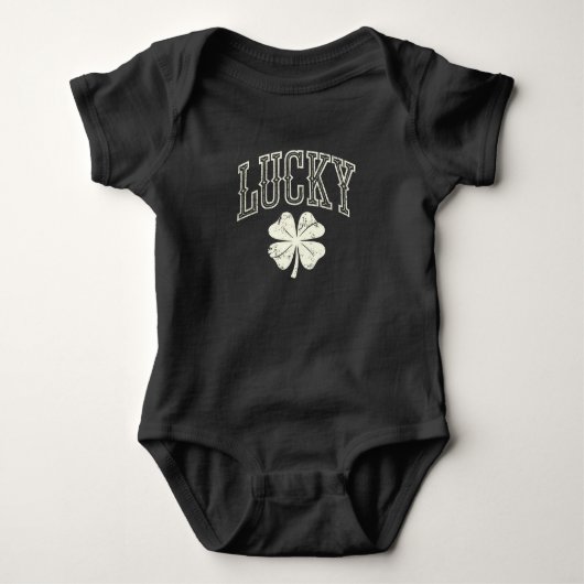 Antieke Lucky Clover St. Patrick's Dag Romper (Voorkant)
