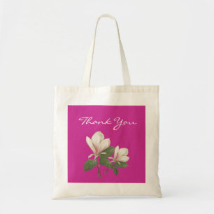 antieke magnolia bloem trouw bruidspaar bedankt tote bag