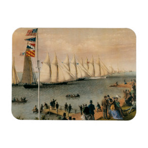 Antieke maritieme New York Yacht Club Regatta Magneet