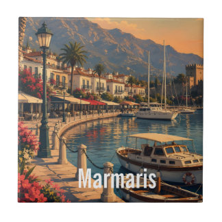 Antieke Marmaris Turkije Reisposter Keramische Teg Tegeltje