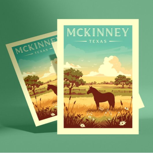Antieke McKinney Texas Briefkaart