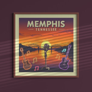 Antieke Memphis Tennessee Poster