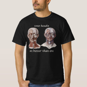 Antieke menselijke anatomie wetenschap, hoofd keel t-shirt