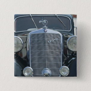 antieke mercedes 2 vierkante button 5,1 cm