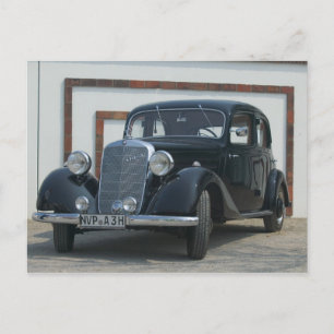 antieke mercedes 3 briefkaart