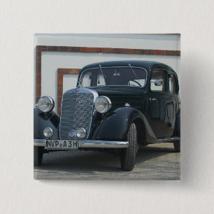 antieke mercedes 3 vierkante button 5,1 cm