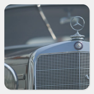 antieke mercedes 4 vierkante sticker