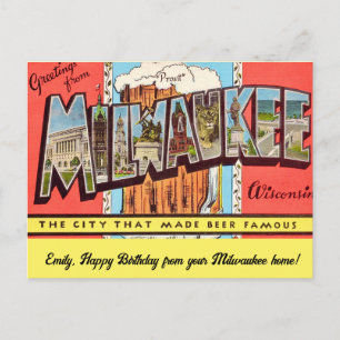 Antieke Milwaukee Gelegenheidspostkaart Briefkaart