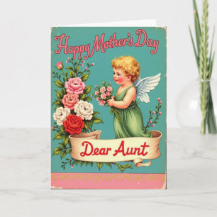 Antieke Moederdag Tante Kaart
