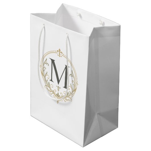 antieke monogram cadeautas (Achterkant Gekanteld)
