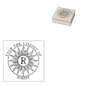 Antieke monogram zon uit de bibliotheek van 	rubberstempel (Gestempeld)