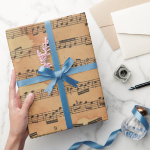 Antieke muziek cadeaupapier