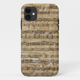 Antieke muziekpartituur iPhone 11 hoesje