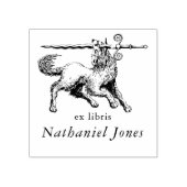 Antieke mythische boek ex libris naam boekplaat 	rubberstempel (Afrduk)