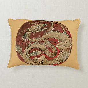 Antieke mythologie, antieke gouden Aziatische draa Decoratief Kussen
