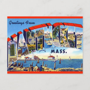 Antieke Nantucket MA ansichtkaart Briefkaart