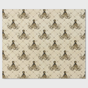 Antieke Nautilus Octopus Cadeaupapier