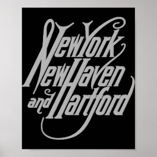 Antieke New York, New Haven And Hartford Railroad Poster