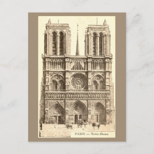 Antieke Notre-Dame Parijs Ansichtkaart Briefkaart