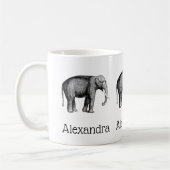Antieke Olifant Tekening Koffiemok (Links)