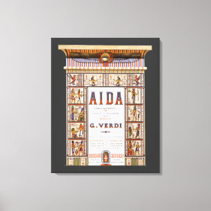 Antieke operamuziek, Egyptische Aida van Verdi Canvas Afdruk