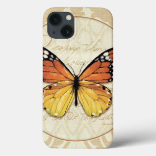 Antieke Oranje Vlinder iPhone 13 Hoesje