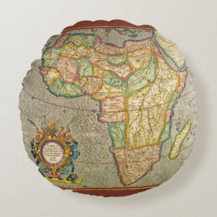 Antieke Oude Wereld Gerardus Mercator Kaart van Af Rond Kussen