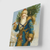 Antieke Oude Wereld Kerstman Vierkante Klok (Hoek)