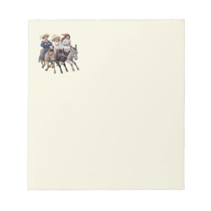 Antieke paard pony kinderen kunst notitieblok