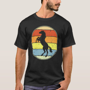 Antieke Paard Retro Paard Boerderij Dier Silhouet T-shirt
