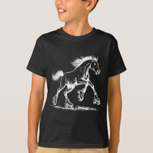 Antieke paard schaats roller schaatsen grappige Sr T-shirt