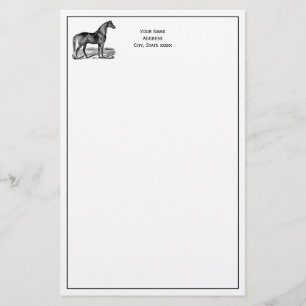 Antieke Paard Staand Briefpapier