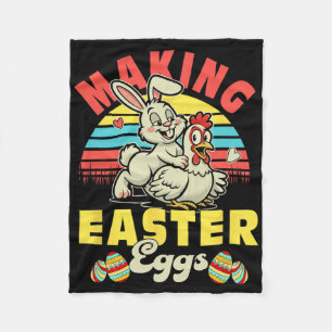 Antieke Paaseieren Maken Grap Paar Volwassene Koni Fleece Deken