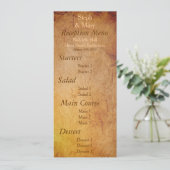 Antieke papieren lesbisch huwelijksreceptie menu k kaart (Staand voorkant)