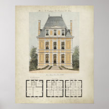Antieke Parijs Frankrijk Architectuur Tekening nr.