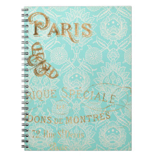 Antieke Paris Goud Design Notitieboek