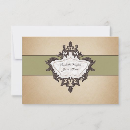 Antieke pas ticket RSVP (Achterkant)