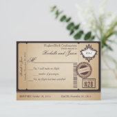 Antieke pas ticket RSVP (Staand voorkant)